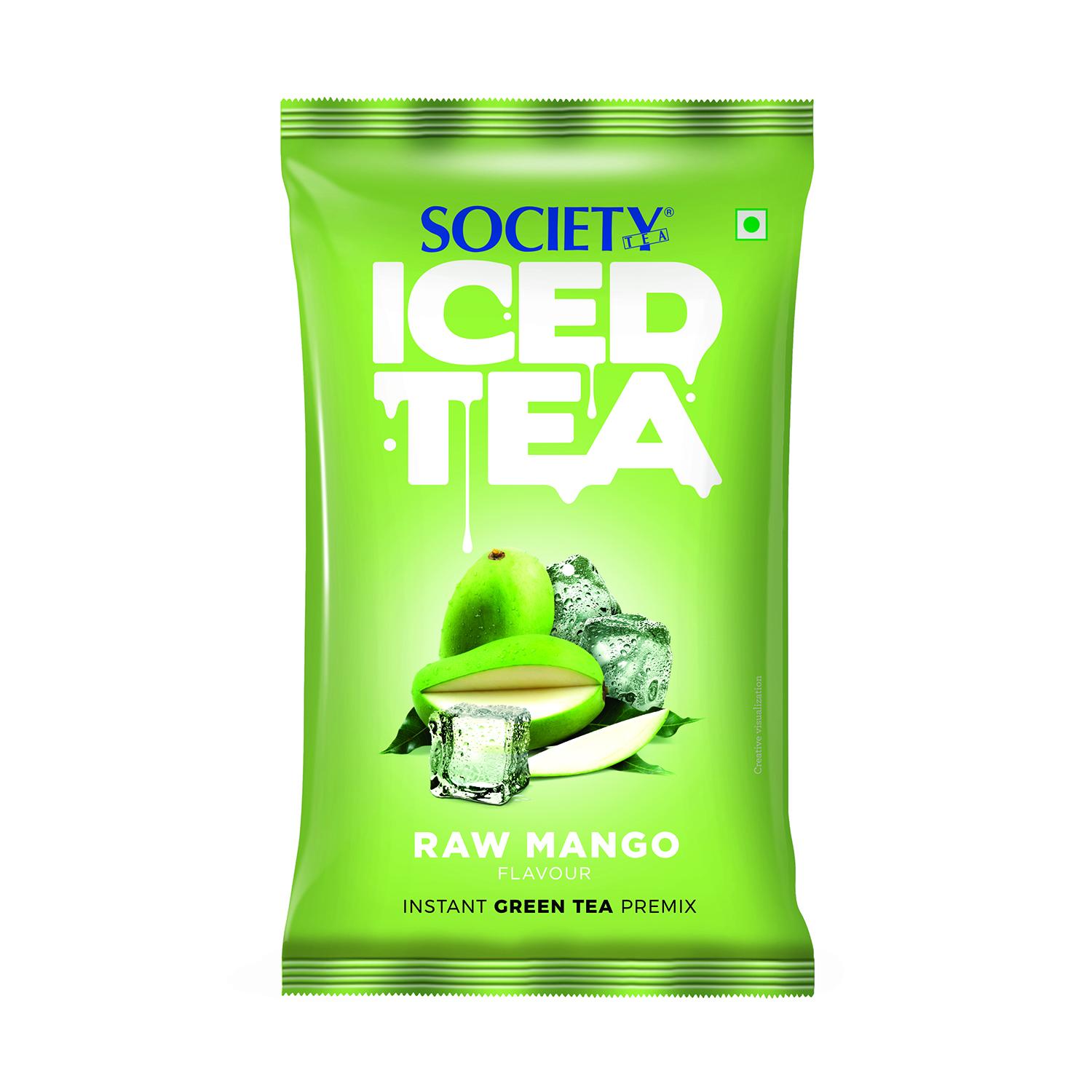 Society Iced Premix Tea Raw Mango Green 100g Pouch
